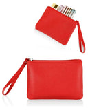 Small Makeup Bag for Purse Mini Cosmetic Pouch Zipper Little Wristlet, Tiny Make Up Organizer Lipstick Feminine Product Car Chan