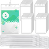 WYOMER 200 Pack Clear Plastic Luggage Tag Holders with Loops for ID Cards