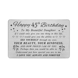 DEGASKEN 45th Birthday Card for Daughter - Birthday Card for 45 Year Old Daughter - Happy 45th Birthday Decorations Gifts for Wo