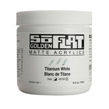 Golden SoFlat Acrylics, Titanium White (16 fl. oz./ 473 ml Jar)