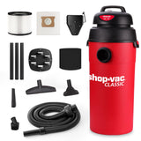 Shop-Vac 5 Gallon 5.5 Peak HP Wet/Dry Vacuum, Wall Mountable Compact Shop Vacuum with 6-23' Extra Long Hose & Attachments, Ideal