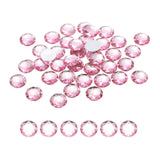 MECCANIXITY Flat Back Round Acrylic Rhinestones,20mm Light Pink Flatback Crystal Rhinestones for Crafts Clothes Shoes DIY Decora