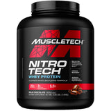 Muscletech Whey Protein Powder (Milk Chocolate, 4 Pound) NitroTech Muscle Building Formula with Whey Protein Isolate & Peptid
