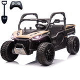 NEWQIDA 24V Kids Electric Car Side by Side UTV 2 Seater Ride On Toys with Remote Control Ride on Dump Truck 4X4 Big Wheels for B