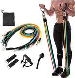 Tortoise Zone Resistance Bands Set for Home Gym Workout, 5 Level Elastic Exercise Bands for Strength Training, Yoga, Pilates, St