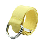 Romp Fashion Unisex Yellow Nylon Double DRing Buckle Belt