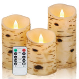Comenzar Flameless Candles Birch Bark Candle LED Candles Home Decor H: 456 x D: 3.25 Electric Candle Faux Candles with Remote Ti