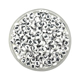 400Pcs White Letter Beads for Bracelets,4x7mm Bulk Round Acrylic Alphabet Beads for Jewelry Making DIY Decorations Supplies Acce