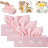 JRM Microfiber Cleaning Cloths 20 PCS Super Absorbent Reusable Wipes with Dispenser Box | LintFree Microfiber Towels for Kitc