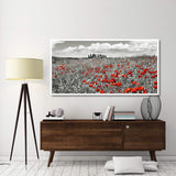 Farm House With Cypresses And Poppies, Tuscany, Italy-Paper Art-74,,X38,,
