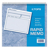 Adams Rapid Memo Book, 8.25 x 8.5 Inch, 2Part, Carbonless, 50 Sets, 1 Memo per Page, White and Canary (SC1158), White/Canary