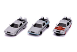 Back to The Future 1.65 Nano 3Pack Diecast Cars, Toys for Kids and Adults