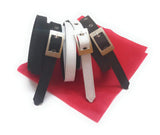 Generic Xxl Oversize Plus Size Ladies Formal Casual Denim Material Jeans Belt 3Pcs Black White Brown