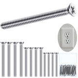 Ripeng 30 Pieces Extra Long Outlet Screws Machine Long Electrical Outlet Screws Device Mounting Electrical Extender for Fix Wonk