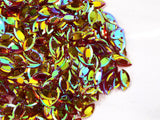 The Design Cart Pink Golden Dual Colour Boat Shaped Plastic Sequins, 250 Grams, 5 mm * 10 mm Sequins for Embroidery Work, Jewell