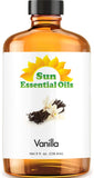 Sun Essential Oils 8oz Vanilla Essential Oil 8 Fluid Ounces Vanilla Oil Aromatherapy Diffuser Oils Vanilla Aromatherap