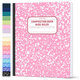 Composition Notebook Wide Ruled, Lay Flat Wide Ruled Composition Book
