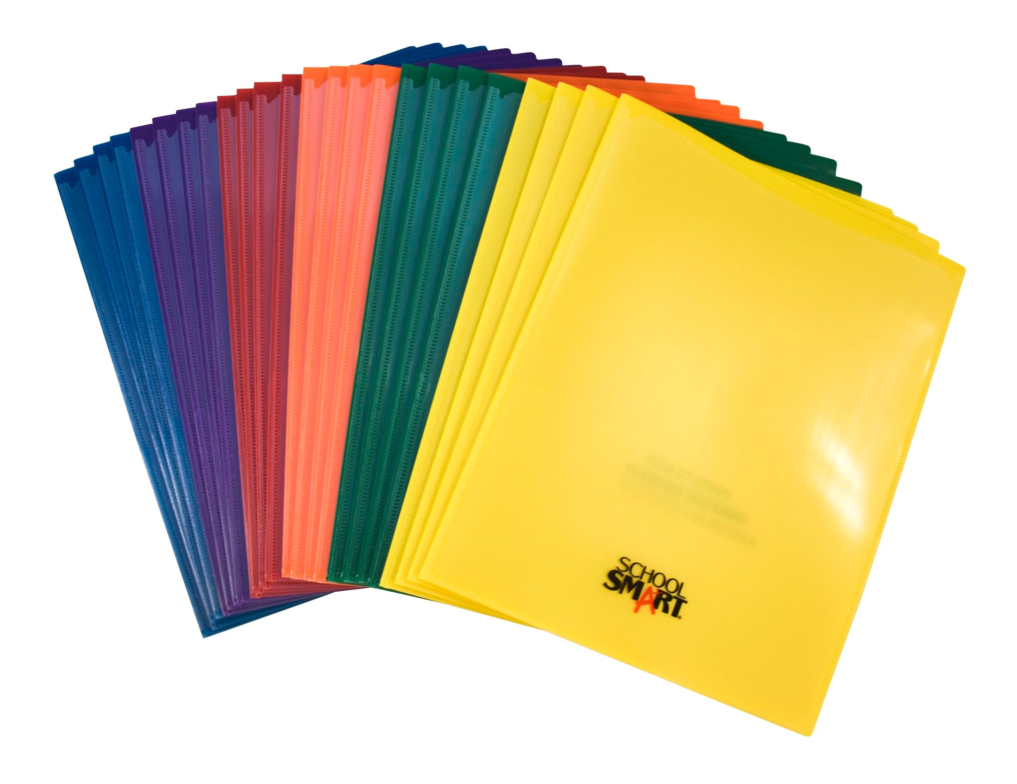 School Smart Take Home Heavy-Duty Folder, Assorted, Set Of 24