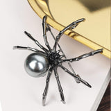 ROSTIVO Spider Brooch Pins for Women and Men Witch Jewelry Halloween Pin Accessories (Dark Silver)