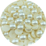 LIMAOLLY 100pcs 16mm Flatback Half Pearls Round Crafts Beads for Jewelry Making DIY Scrapbook Shoes Clothes Cup Nail Art Decorat