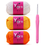 Sekafris Crochet Yarn with Cotton Yarn for Crocheting - Crochet Knitting Yarn for Beginners with Easy-to-See Stitches - Yarns fo