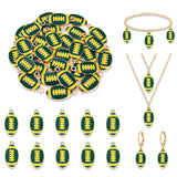 NVENF 30PCS Football Charms for Jewelry Making, Enamel Football Charms for Bracelet Necklace Earrings Making, Red Black White Bl