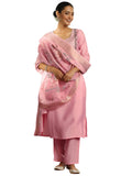 Libas Women'S Silk Blend Kurta Set (Gs983_Pink
