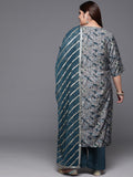 Libas Women'S Silk Blend Kurta Set (15450_Blue_6Xl)