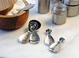 Rsvp International Endurance Kitchen Collection Measuring Spoons, Dishwasher Safe, Teardrop, 5 Piece, Stainless Steel