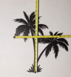 Bookishbunny Handmade Palm Tree 16 Wrought Iron Wall Art Home Decor Tropical Beach Decoration Plaque Metal Art, 2mm thick (16