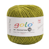 golo Crochet Thread for Begingers Size10 Army Green 808