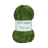 Estako Velvet Chenille Blanket amigurumi Yarn for Crocheting and Knitting Super Bulky 100 gr (132 yds) (1940 - Grass)