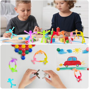 10Pcs Man Magnetic Toys, Humanoid Magnetic Novelty Fidget Toys for Kids & Adults, Rubber Magnet Men Toy Magnets Kids Travel Toys