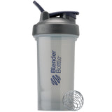 BlenderBottle Shaker Bottle Pro Series Perfect for Protein Shakes and Pre Workout, 24Ounce, FullColor Grey