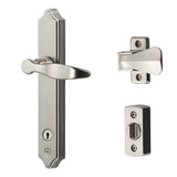 Ideal Security BK1215SC ML Lever Set Handle for Storm Doors and Screen Doors with Keyed Deadbolt Lock, 2-Posts with Tie-Down Scr