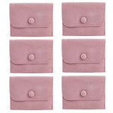 SUKPSY 6 Pcs Velvet Jewelry Storage Bags with Snap Button Jewelry Gift Packaging Bags Purse Jewelry Pouches for Rings, Bracelets