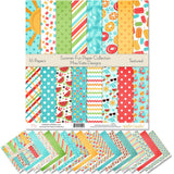 Summer Fun Printed Scrapbook Paper Set By Miss Kate Cuttables: Craft Supplies For Scrapbooking, Single Sided 12x12 Decorativ