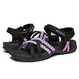 MEGNYA Comfort Hiking Sandals for Women, Arch Support Lightweight eva Foam Rubber Outsole Walking Slides Camping, Sports Sandals
