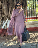 Gosriki Women'S Rayon Blend Straight Solid Kurta With Pant & Dupatta (Raja Saab Purple-Gs_4Xl_Purple_Xxxx-Large),Purple,4,B0DC6K3CM8