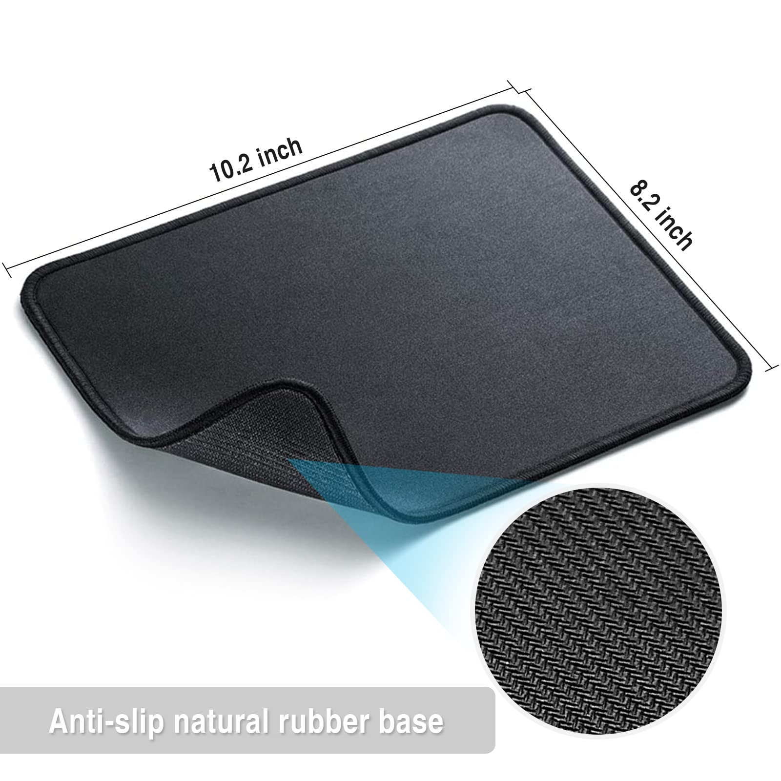 Zhithink 17 Pcs Computer Mouse Pad, Non-Slip Rubber Base and Textured Stitched Edge Mousepads,Mouse Pad Pack for Office and Home