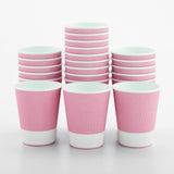 Restaurantware-12 Ounce Disposable Coffee Cups, 25 Ripple Wall Hot Cups For Coffee - Lids Sold Separately, Rolled Rim, Light Pin