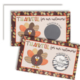 Grateful for Our Customers Thanksgiving Scratch & Win Customer Appreciation Package Inserts for Small Businesses, 20 2 X 3.5