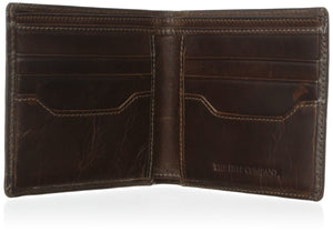 Frye mens Logan Antique Pull Up Billfold Leather wallets, Dark Brown, One Size US