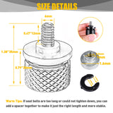 Sresk Rear Fender Seat Bolt Screw 1/4-20 Thread for Harley (Black Kit)