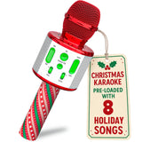 Move2Play, Christmas Karaoke Microphone | Includes Pre-Loaded Songs & Bluetooth | Kids Toy for All Ages 2, 3, 4, 5, 6+ Year Old 