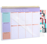Weekly To Do List Notepad with 52 Undated Sheets, 8.5 11 Weekly Desk Planner Undated Weekly Planner with Spiral Bound for Women