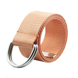 Romp Fashion Unisex Orange Nylon Double DRing Buckle Belt