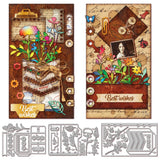 GLOBLELAND Plant Folder Page Cutting Dies for Card Making Flower and Plant Cut Die for DIY Scrapbooking Journal Embossing Paper 