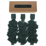 BZVlemon Chiffon Ribbon, 1.5 Inch x 3 Rolls Total 30 Yards, Soft, Frayed Edges, Dark Green, Wedding Invitations, Bridal Flower B