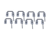 QCAA Sliding Door Loop Lock, Child Safe & Home Security, for Patio French Door, 2, Chrome Plated, 8 Pack, Made in Taiwan